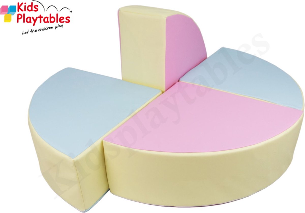 Soft Play Foam Blokken set 4 stuks roze-geel-blauw | speelblokken | baby speelgoed | foamblokken | bouwblokken | Soft play speelgoed | schuimblokken